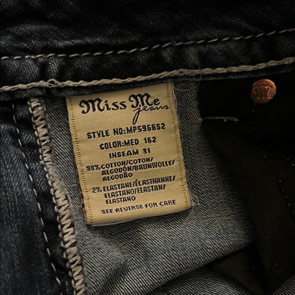 Miss Me Dark Blue Mid-Rise Skinny Jeans - Picture 3 of 6